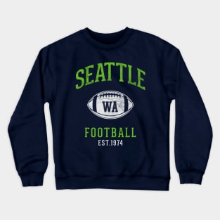 Distressed Vintage Seattle Seahawks Football Tailgate Gift Crewneck Sweatshirt